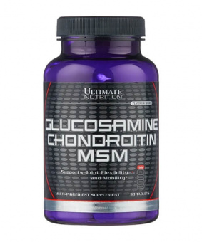 Ultimate Nutrirtion Глюкозамин и Хондроитин Glucosamine Chondroitine MSM 90 табл